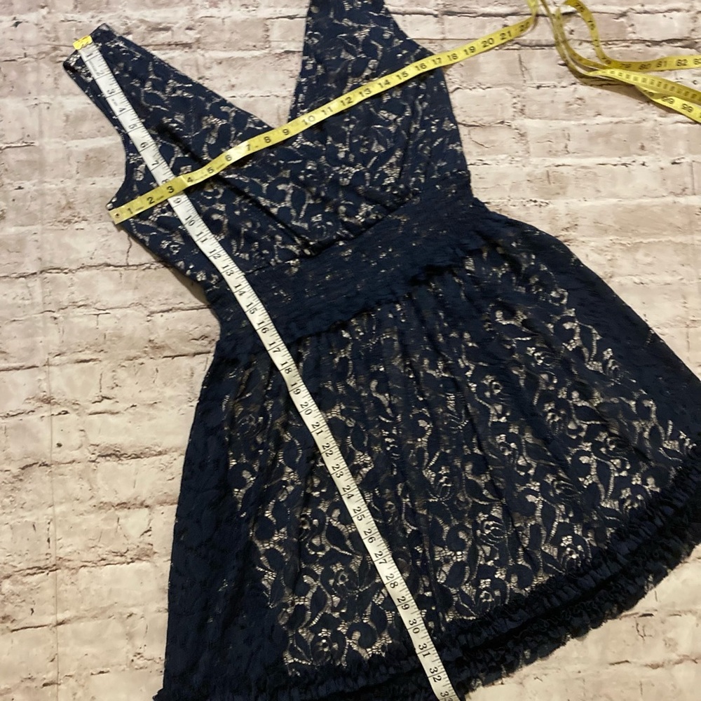 🔥 NWT American rag navy detailed lace sleeveless dress size M - Picture 11 of 16